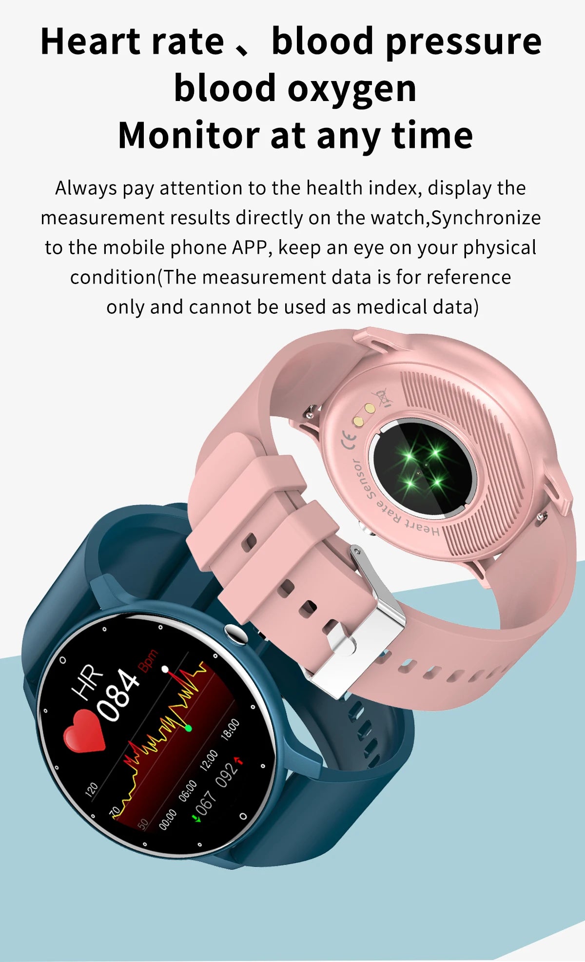 Smartwatch LIGE 2026 Unisex | Monitor Cardíaco, Oxígeno y Presión Arterial | Resistente al Agua IP67 | Android e iOS
