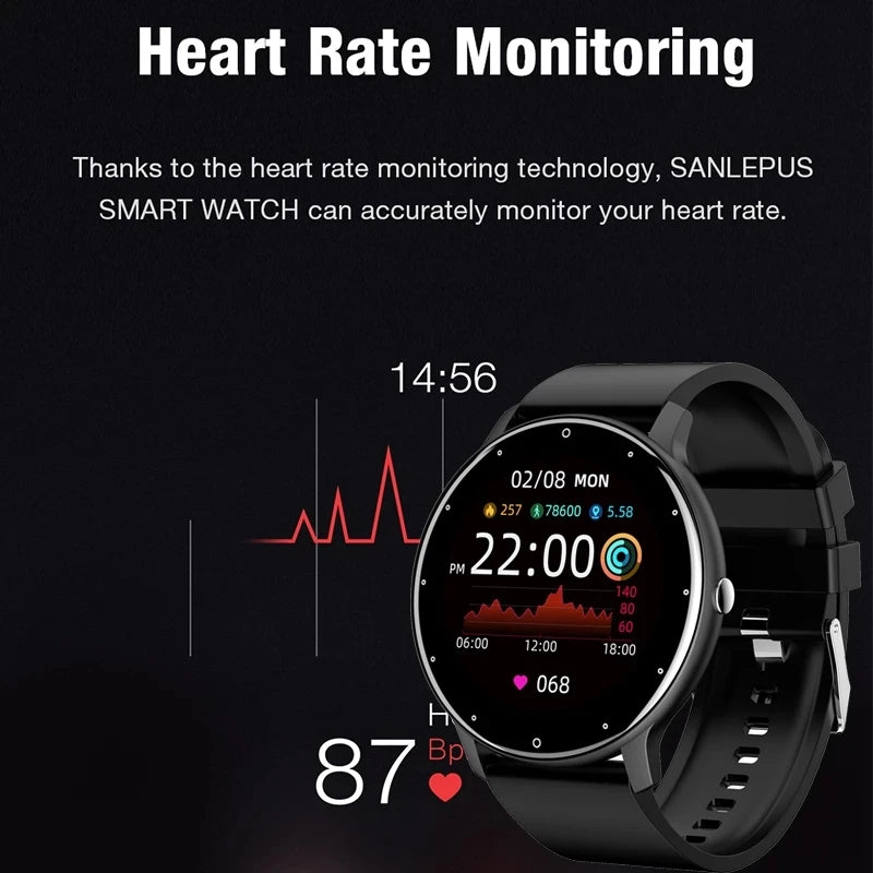 Smartwatch LIGE 2026 Unisex | Monitor Cardíaco, Oxígeno y Presión Arterial | Resistente al Agua IP67 | Android e iOS