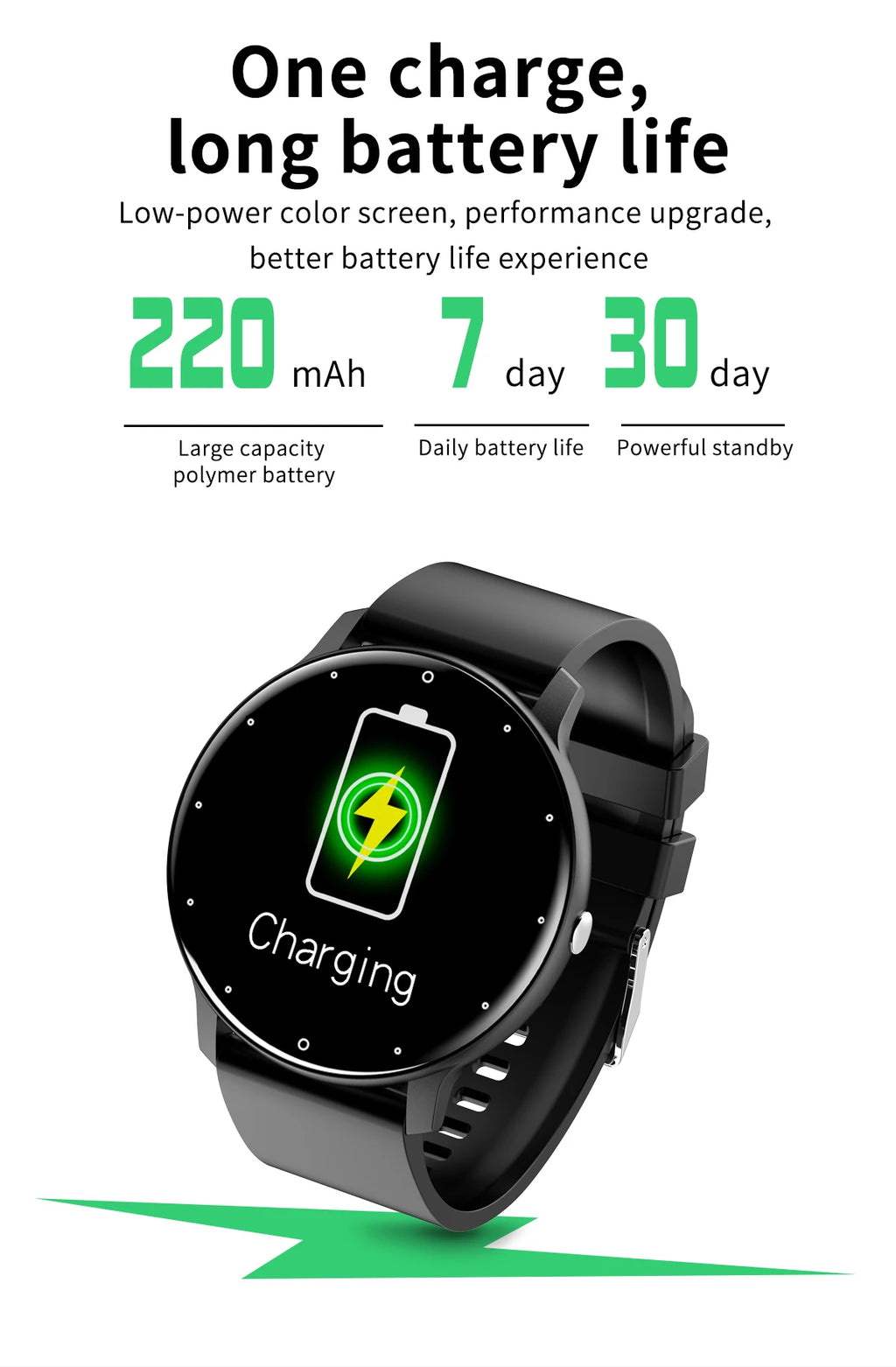 Smartwatch LIGE 2026 Unisex | Monitor Cardíaco, Oxígeno y Presión Arterial | Resistente al Agua IP67 | Android e iOS