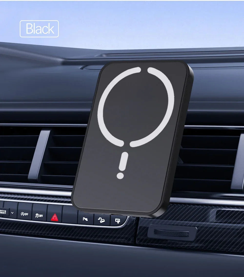 Cargador Inalámbrico Magnético para Coche | Soporte para Rejilla | 15W | Compatible iPhone 12-17 y Android