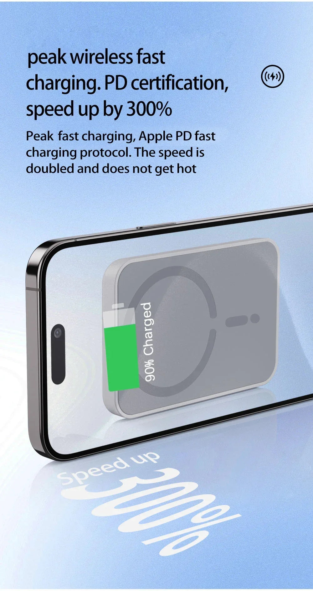 Cargador Inalámbrico Magnético para Coche | Soporte para Rejilla | 15W | Compatible iPhone 12-17 y Android