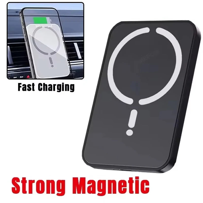Cargador Inalámbrico Magnético para Coche | Soporte para Rejilla | 15W | Compatible iPhone 12-17 y Android